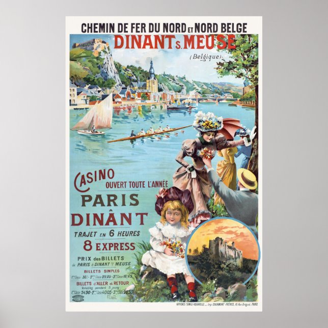 Dinant Meuse Belgique Vintage Poster 1890er (Vorne)