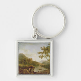 Dinas-Kleie von Llangollen, 1770-71 (Öl auf Schlüsselanhänger