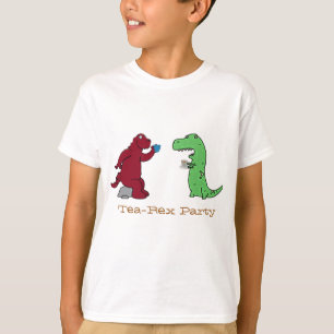 dinasaurs t-rex Tea Rex Tee Party lustiger T - Shi