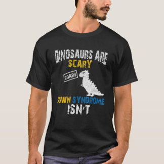 Dinaudors Down Syndrome Awareness Blue and Yellow T-Shirt