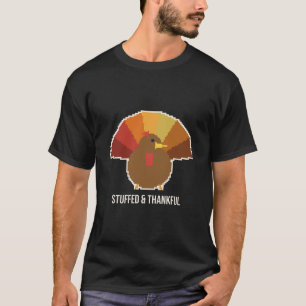 Dinde de pixel farcie et reconnaissante T-shirt de