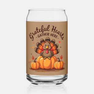 Dinde de Thanksgiving à cœurs reconnaissants