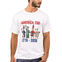 Dindons Amérique 250 T-Shirt drôle patriotique
