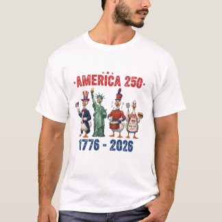 Dindons Amérique 250 T-Shirt drôle patriotique