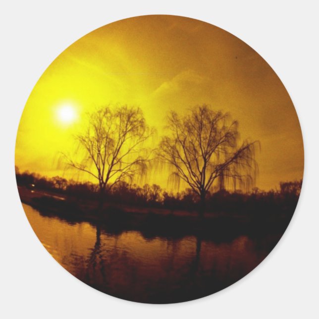 Dine in Hell Runder Aufkleber (Vorderseite)