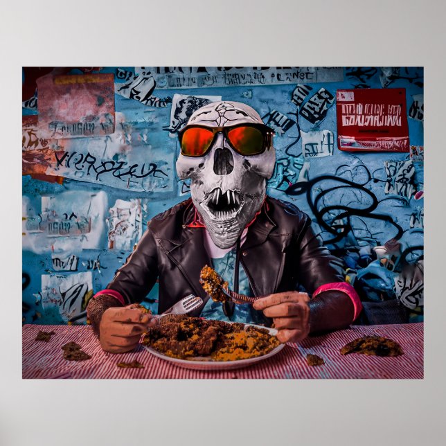 Dine with the Dead Digital Art (AI) Poster (Vorne)