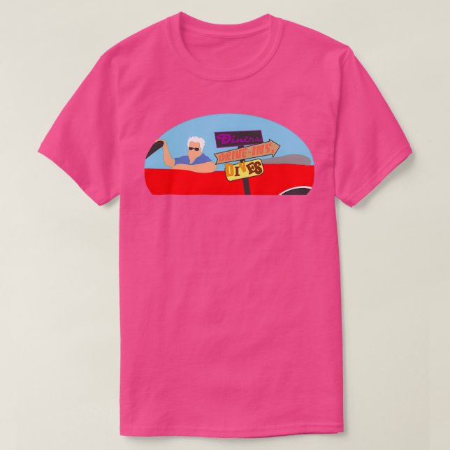 Diner, Autofahrer und Typ T-Shirt (Design vorne)