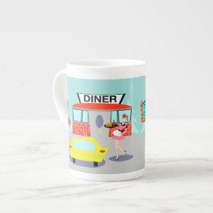 Diner Bone China Tasse der 50er Jahre
