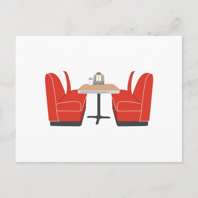 Diner Booth Postkarte (Vorderseite)