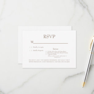 Dîner Champagne Choix Carte RSVP Mariage