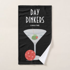 Diner Cocktail Martini Pickleball Team Hand Handtuch