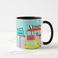 Diner Coffee Tasse aus den 50er Jahren