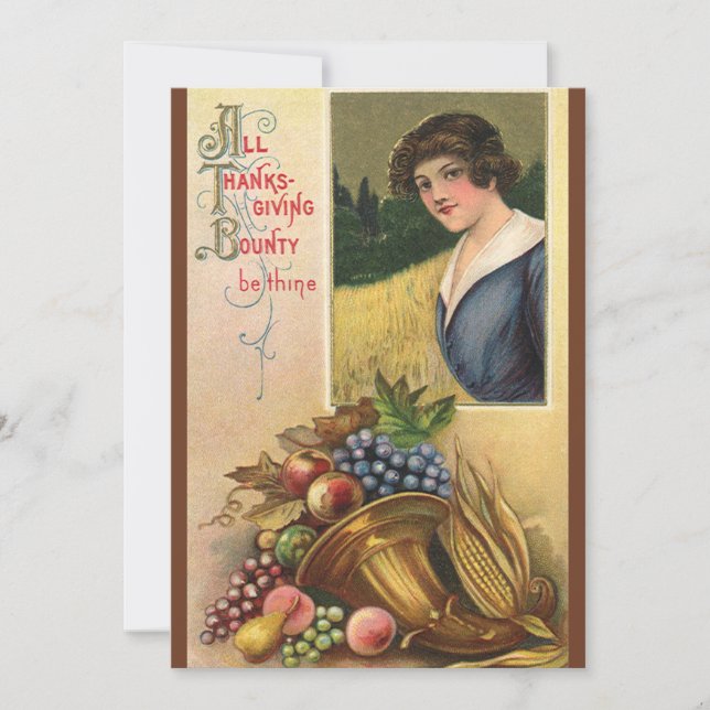 Dîner d'action de grâces Invitation (Devant)