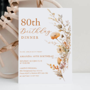 Dîner d'anniversaire d'automne Invitation - automn