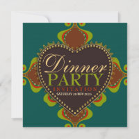 Dîner de déesse bohème Invitations de fête d'anniv
