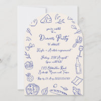 Dîner de fête Arch Invitation Côte Amalfi
