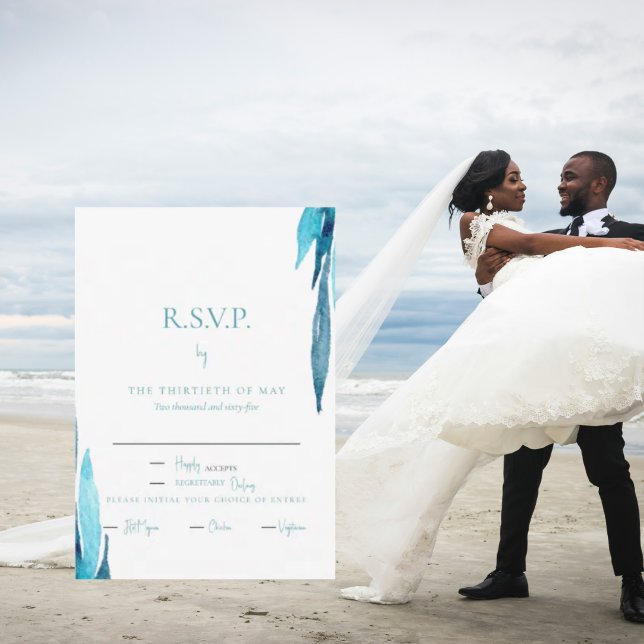 Dîner de feuillage turquoise RSVP (Créateur téléchargé)