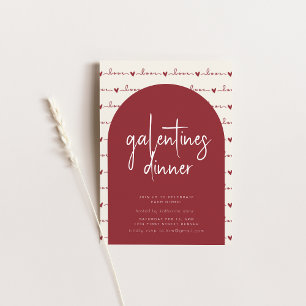 Dîner de la fête des Galentines Invitation avec Re
