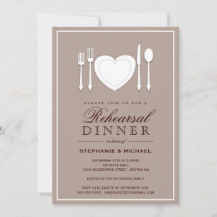 Dîner de la répétition de l'ambiance Invitation de