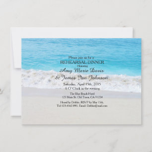 Dîner de mariage plage plage invitations plage1