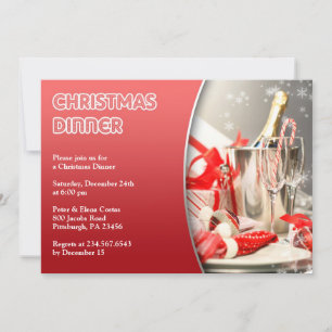 Dîner de Noël Cocktail Invitation