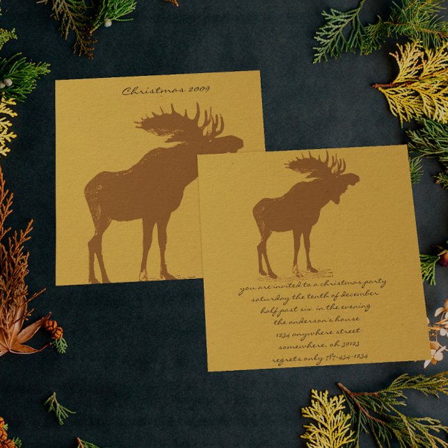 Dîner de Noël de Moose Invitations (Créateur téléchargé)