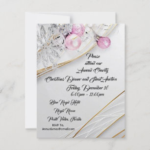 Dîner de Noël et invitation aux enchères silencieu