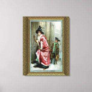 Dîner de Noël toile enveloppée