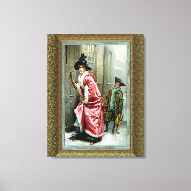 Dîner de Noël toile enveloppée (Recto)