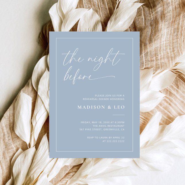 Dîner de répétition bleu Dusty Invitation (Créateur téléchargé)