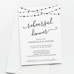 Dîner de répétition classique Invitation