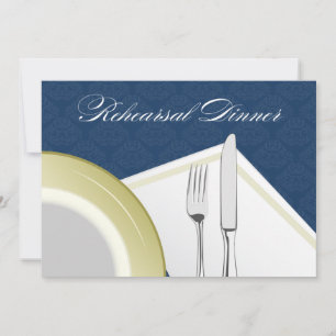 Dîner de répétition de l'endroit Invitation (marin