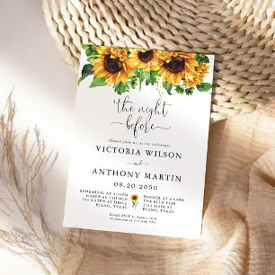 Dîner de répétition de tournesol Invitation