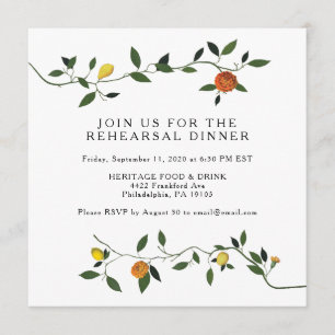 Dîner de répétition des citrons Invitation de la v