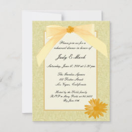 Dîner de répétition des fleurs jaunes Invitation