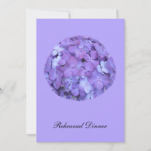 Dîner de répétition d'Hydrangea violet Invitation