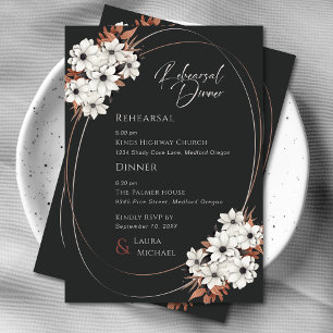Dîner de répétition florale élégant Invitation