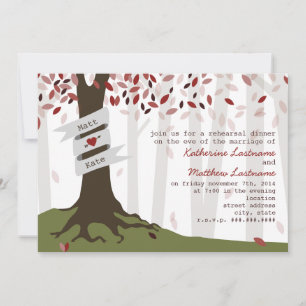 Dîner de répétition forêt/forêt rouge Invitation