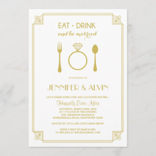 Dîner de répétition Invitation / Consommer un verr