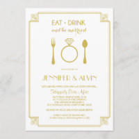 Dîner de répétition Invitation / Manger Boire Soit