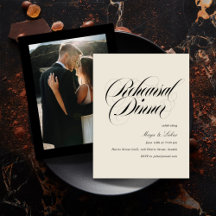 Dîner de répétition photo Invitation