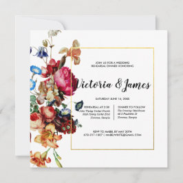 Dîner de répétition Vintage foncé Invitation