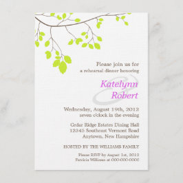 Dîner de répétition Violet Romance Invitation