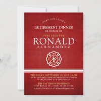 Dîner de retraite des pompiers | Invitation à l'év