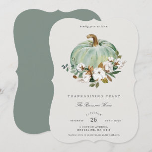 Dîner de Thanksgiving Southern Cotton Invitation