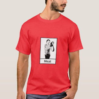 Dîner de viande par le T-shirt de mandrin