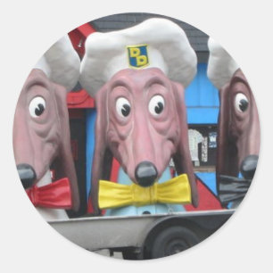 Diner Dogs Runder Aufkleber