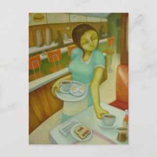 Diner Eggs Toast &Jelly Postkarte