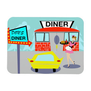 Diner Flexi Magnet der 50er Jahre