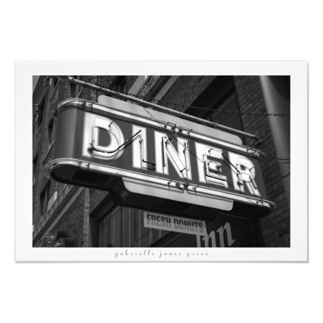 Diner/Fresh Donuts | | Dekorative Print 19" x 13" Fotodruck (Vorne)